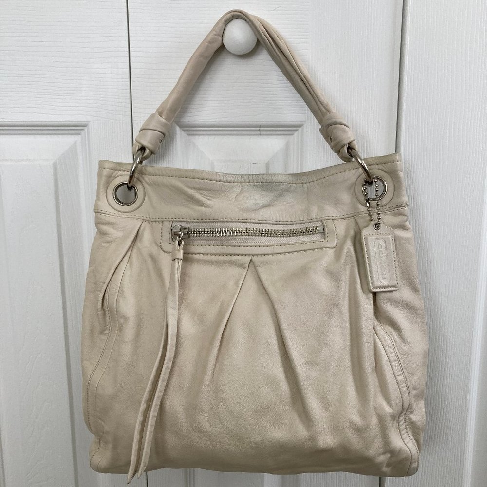 COACH Parker Leather Large Convertible Hippie Bag